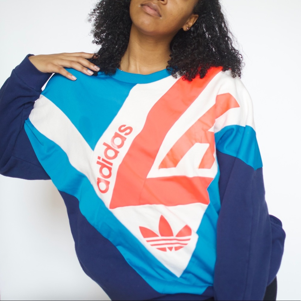 Retro Adidas Crew Neck Sweatshirt